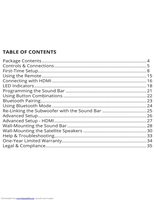 Vizio SB3851C0 Sound Bar System Operating Manual